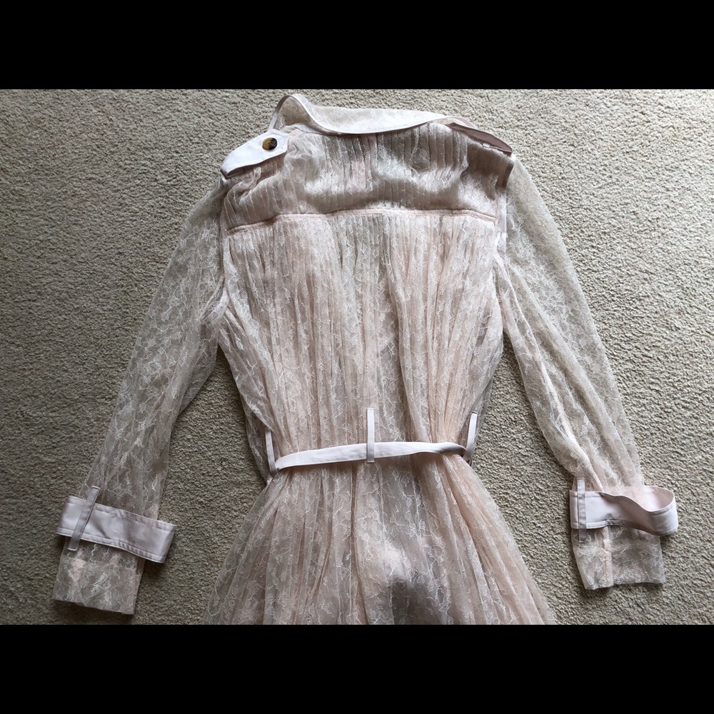 Victoria's Secret VS Ivory Blush Pink Lace Kimono Robe Bridal Sleepwear XS/S - Picture 11 of 12